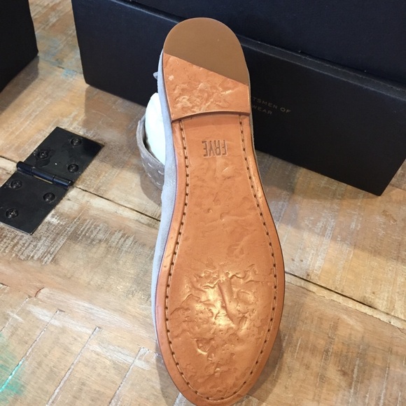 Frye Carson Ankle Strap Ballet Flats Suede 6.5 - Picture 5 of 8